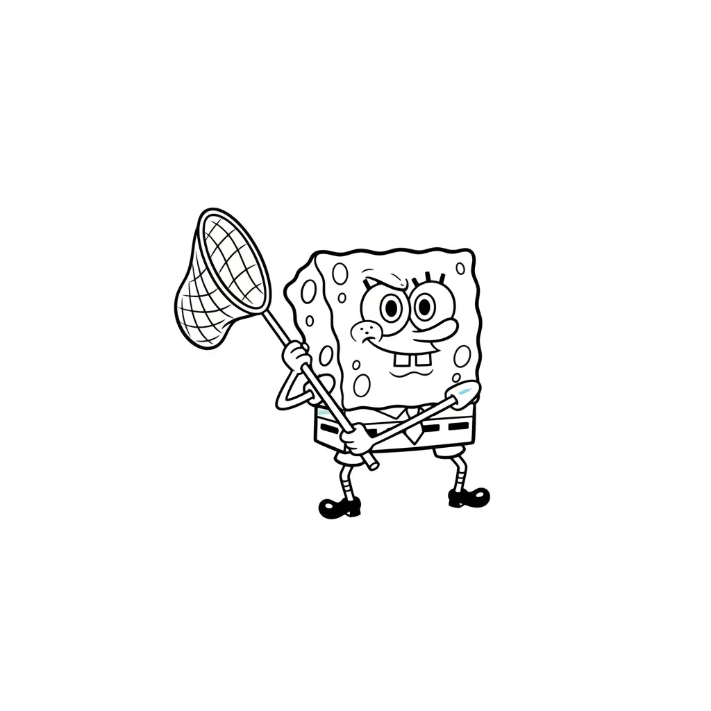 Bob Esponja para colorear para imprimir a4