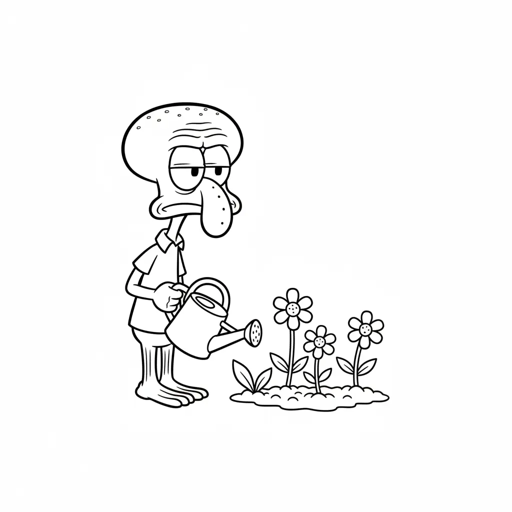 imagen de Bob Esponja para colorear para niño