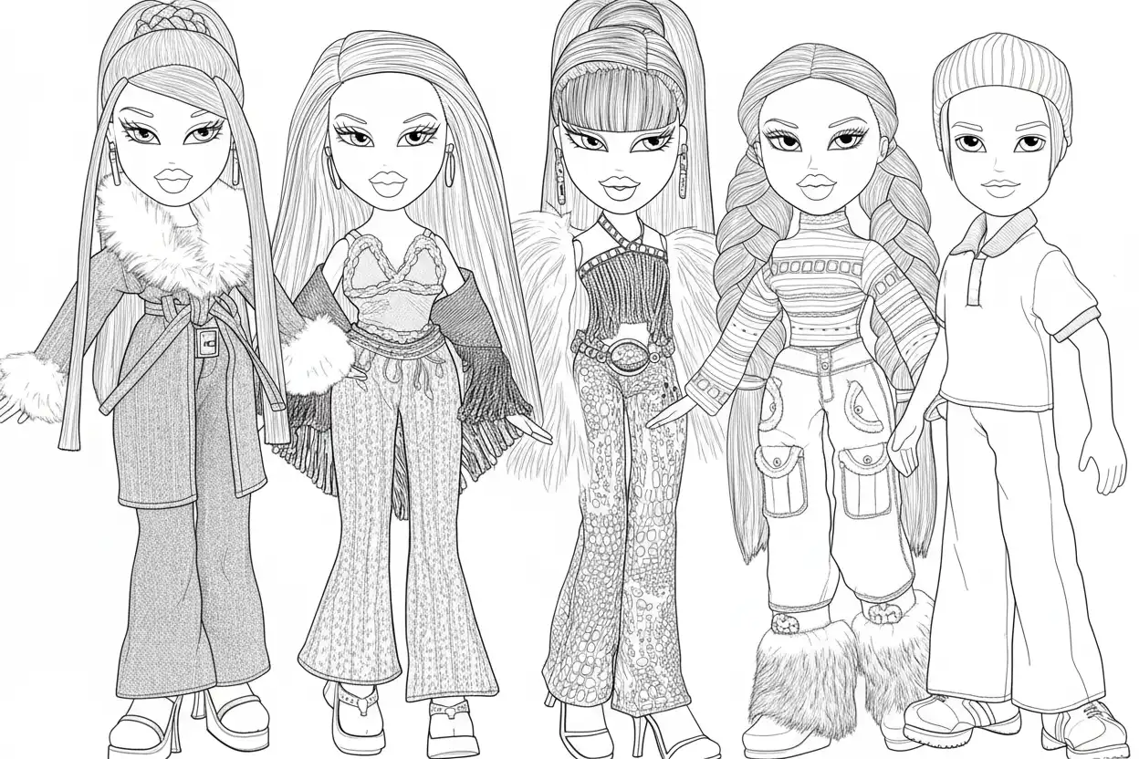 Bratz para colorear para niños