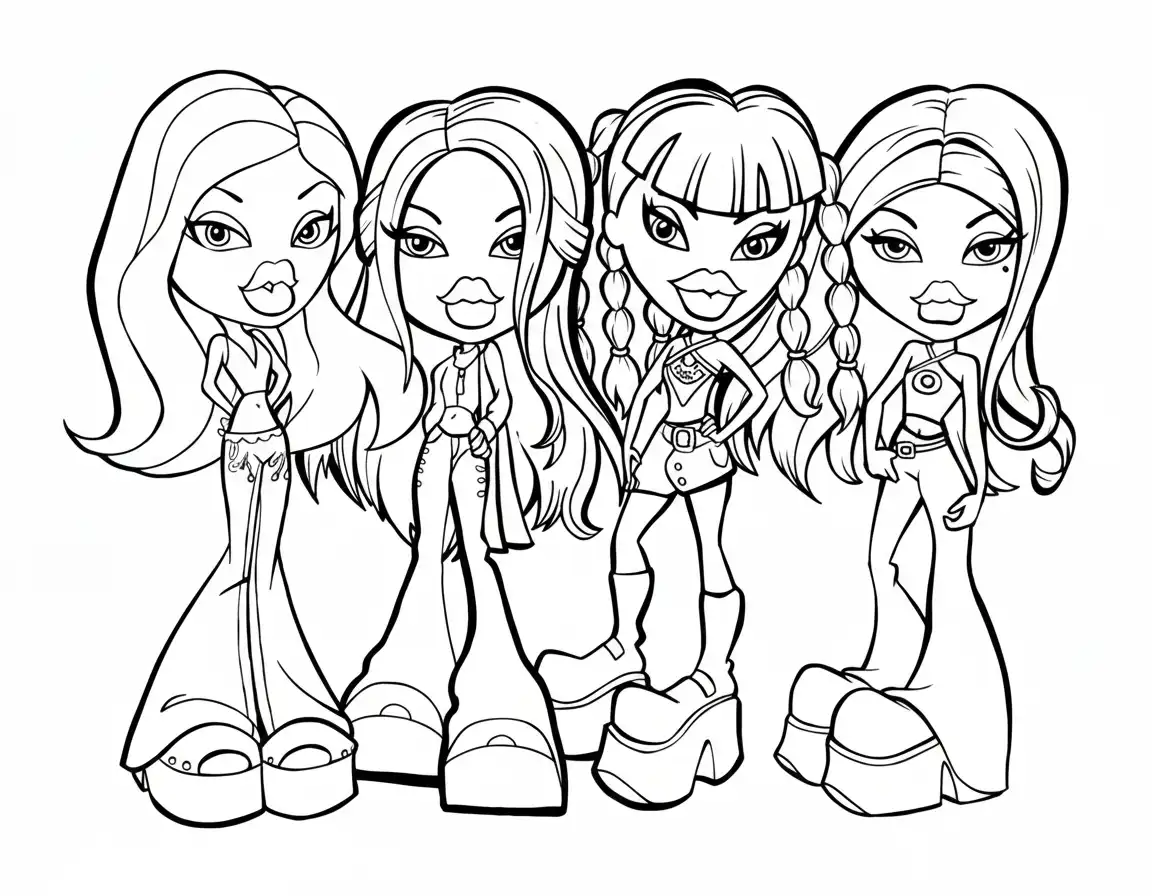 Bratz de niño para colorear para imprimir