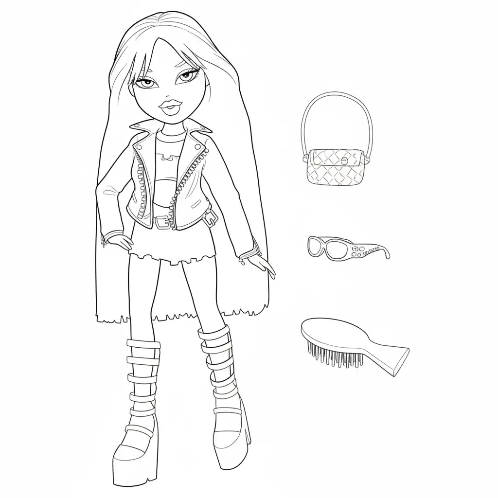 imagen para colorear Bratz niño