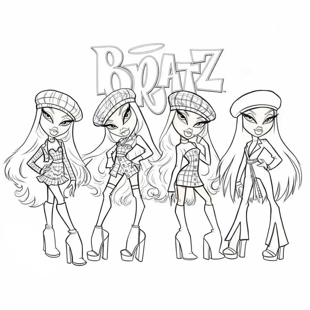 Bratz para colorear gratis en línea 1