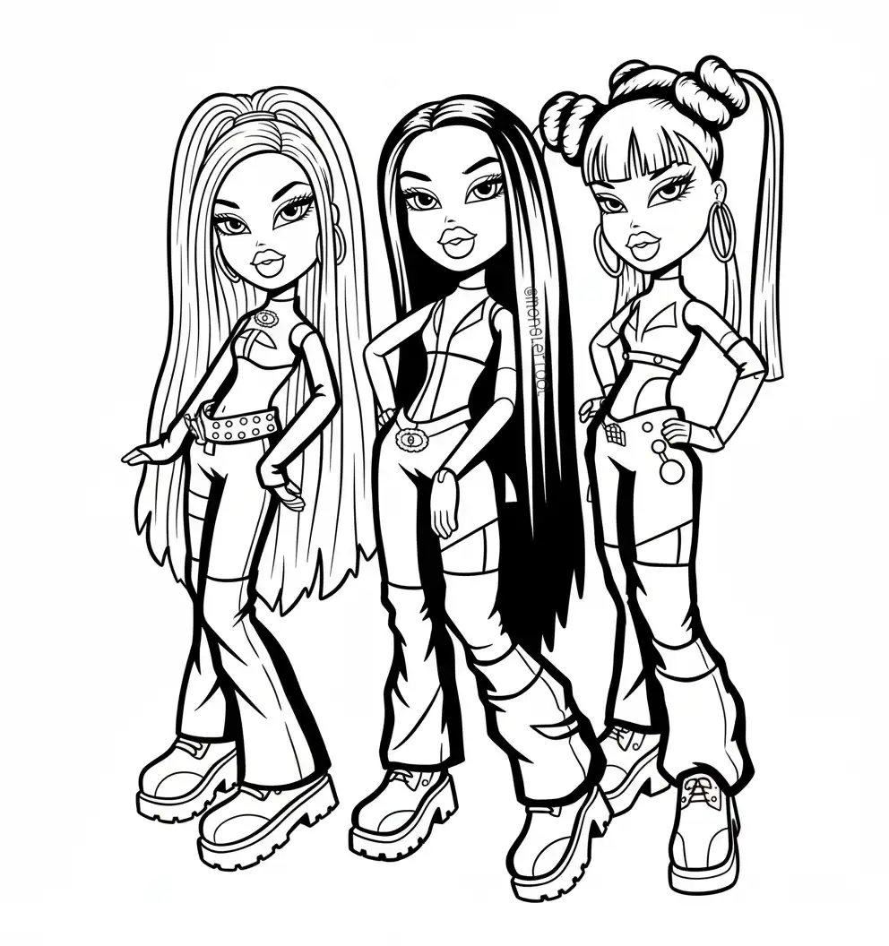Bratz para colorear para imprimir para niño de 10 años