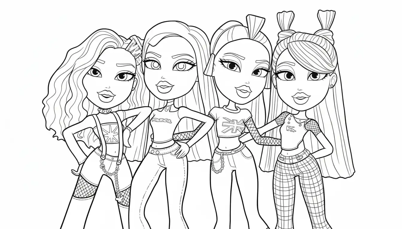 Bratz para colorear para niño de 2 años