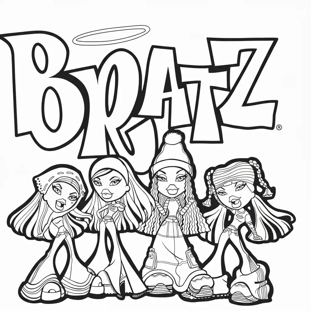 Bratz para colorear en línea gratis