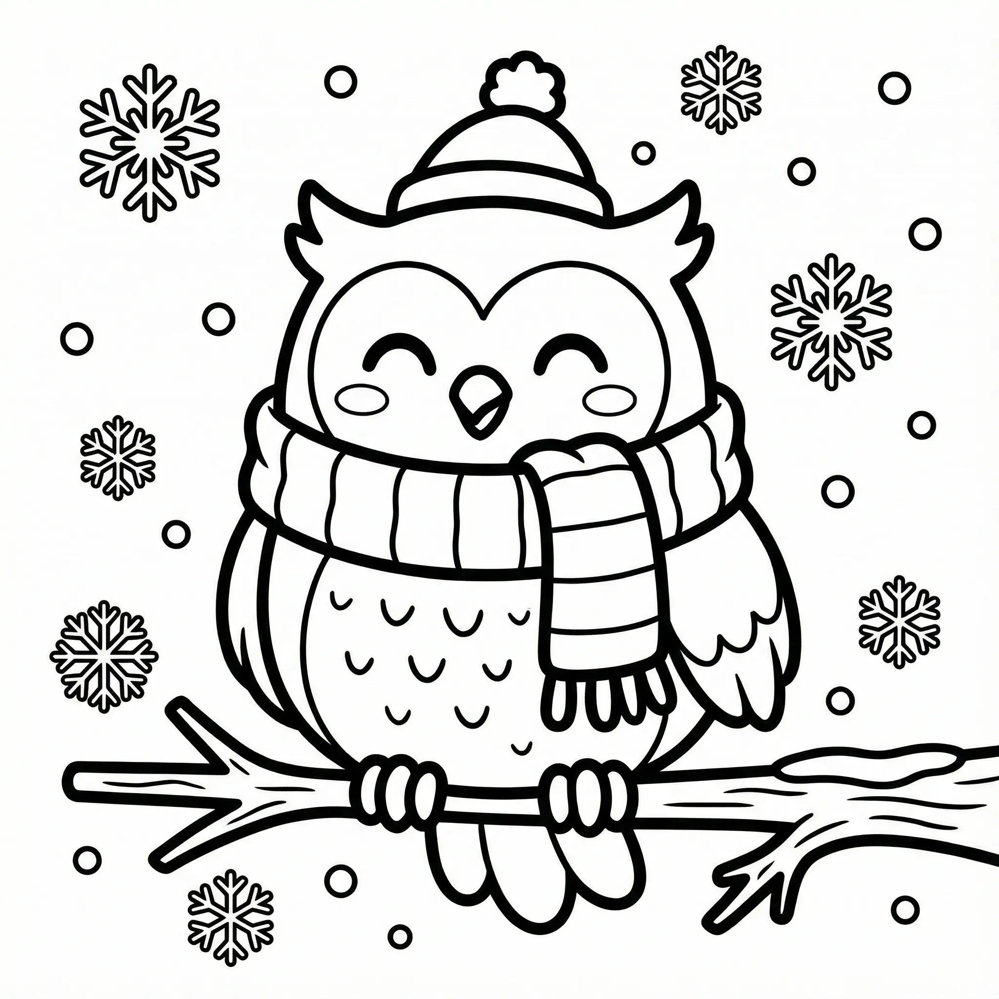 Búho 1 para colorear para niño de 2 años