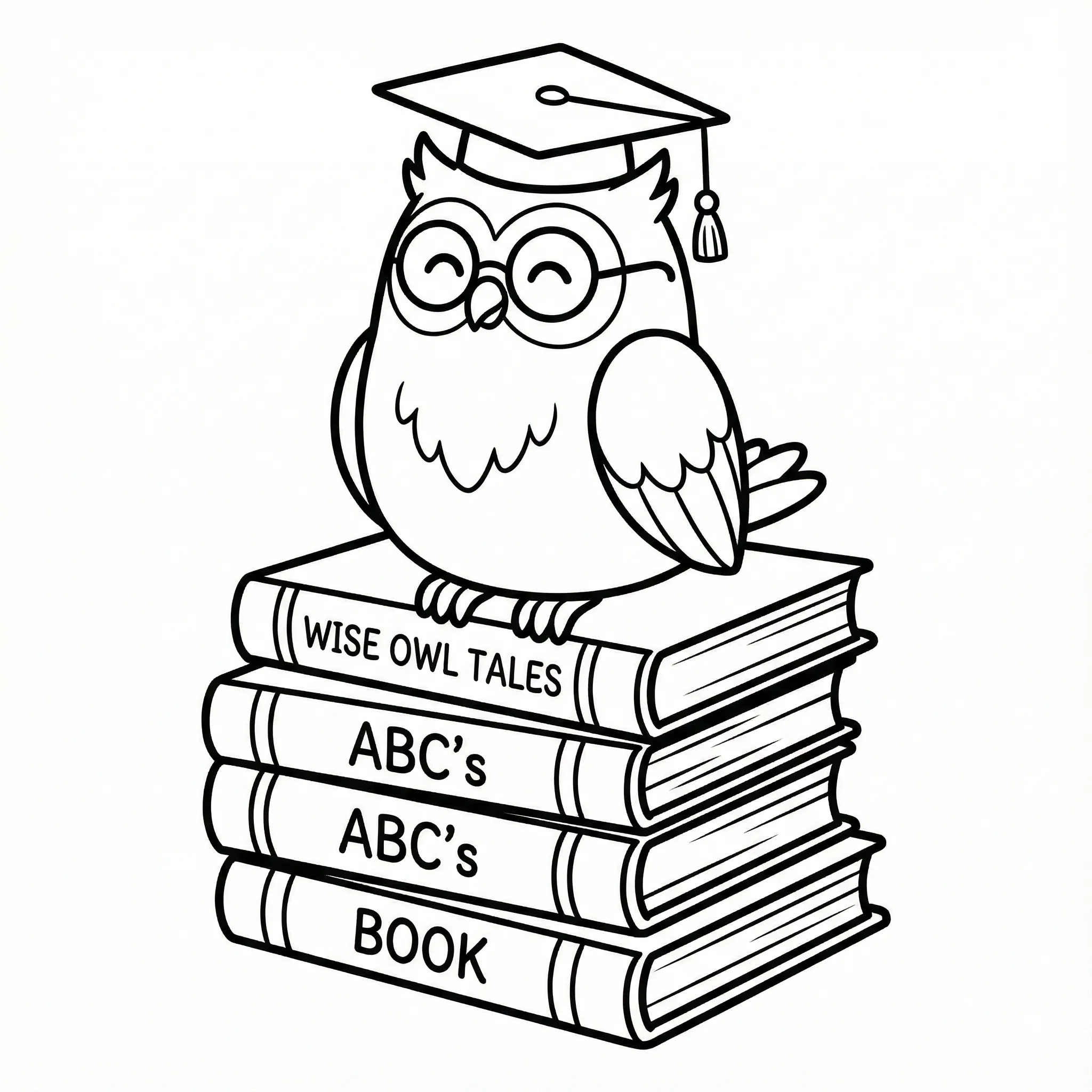 Búho 14 de niño para colorear para imprimir