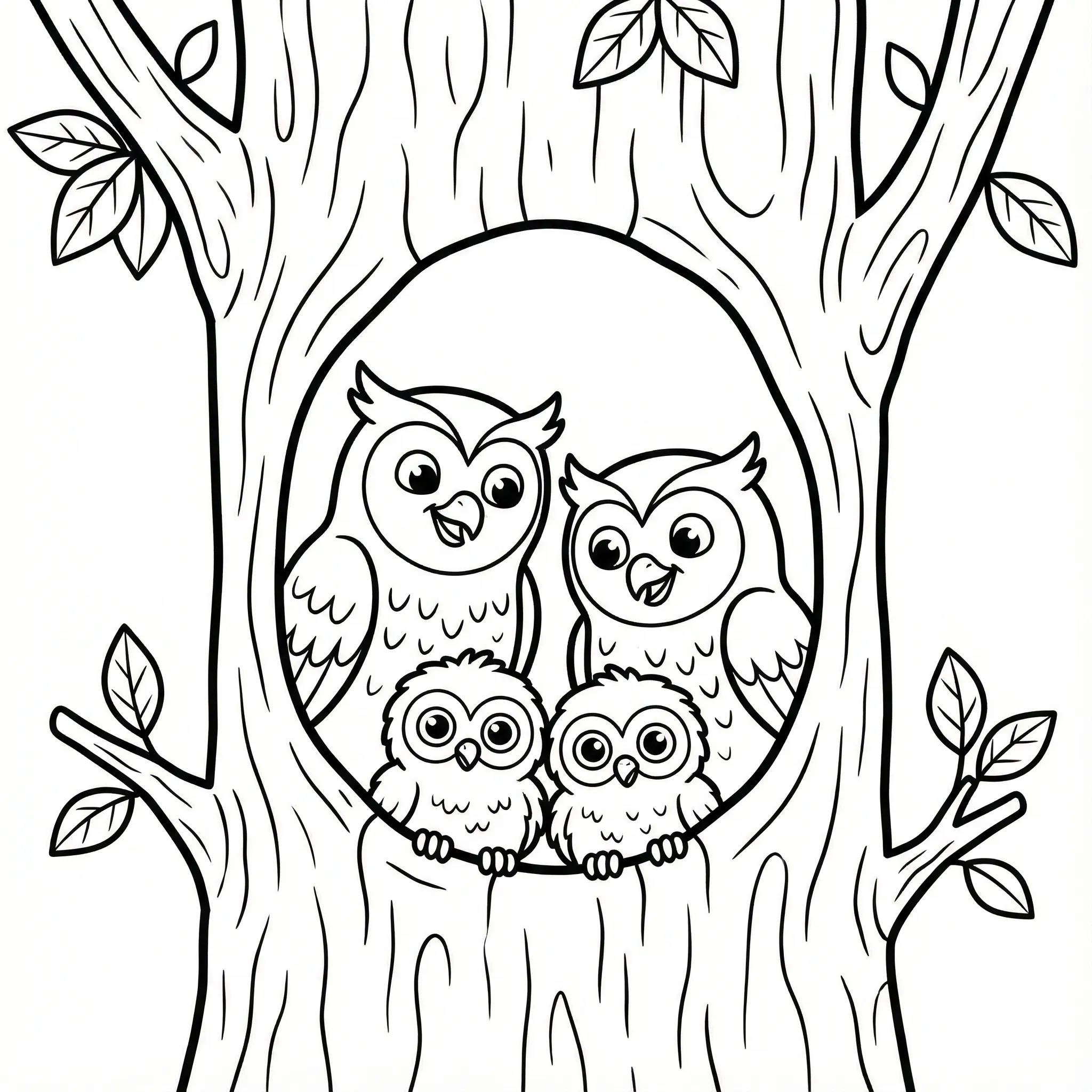 Búho 15 para colorear gratis para imprimir