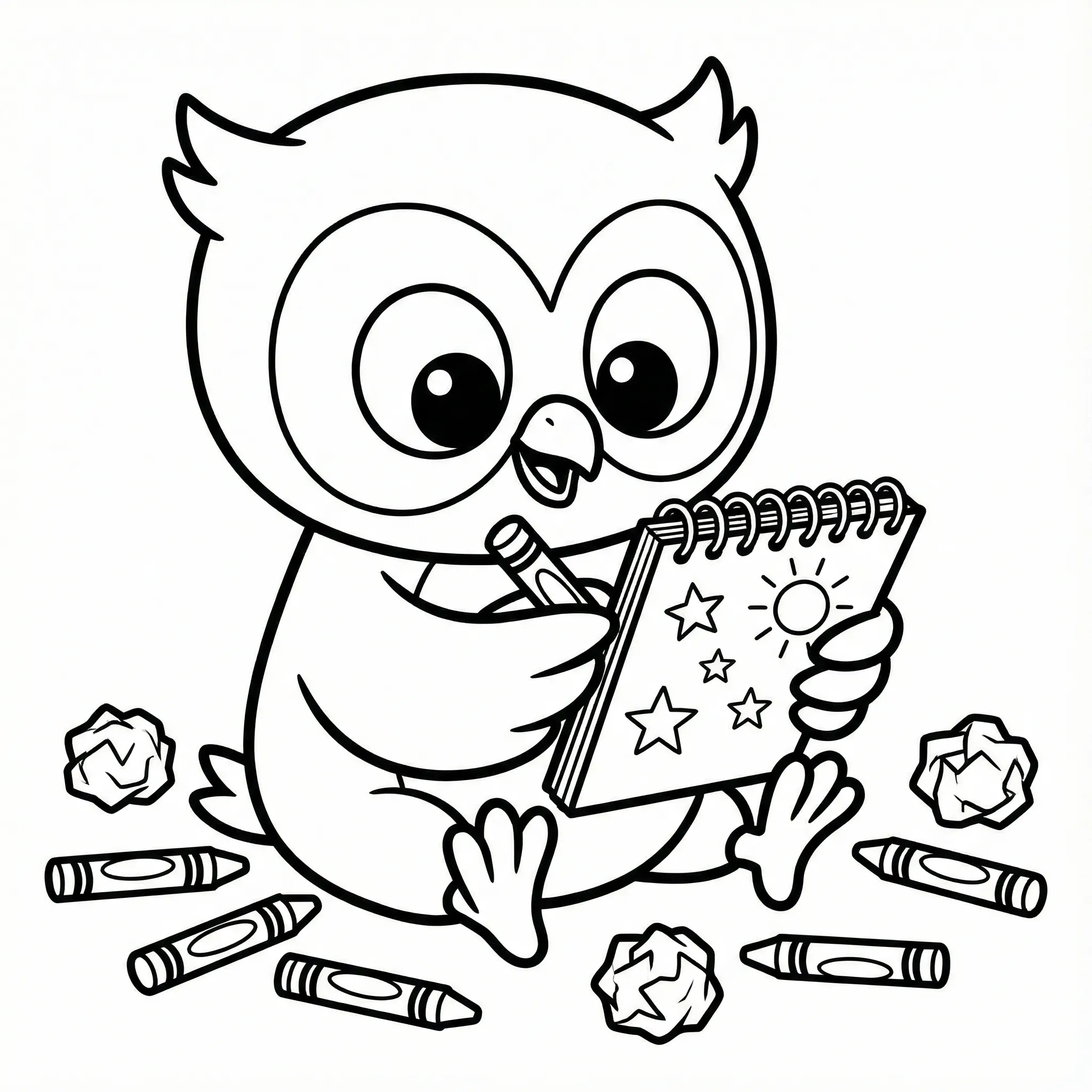 Búho 16 para colorear para descargar