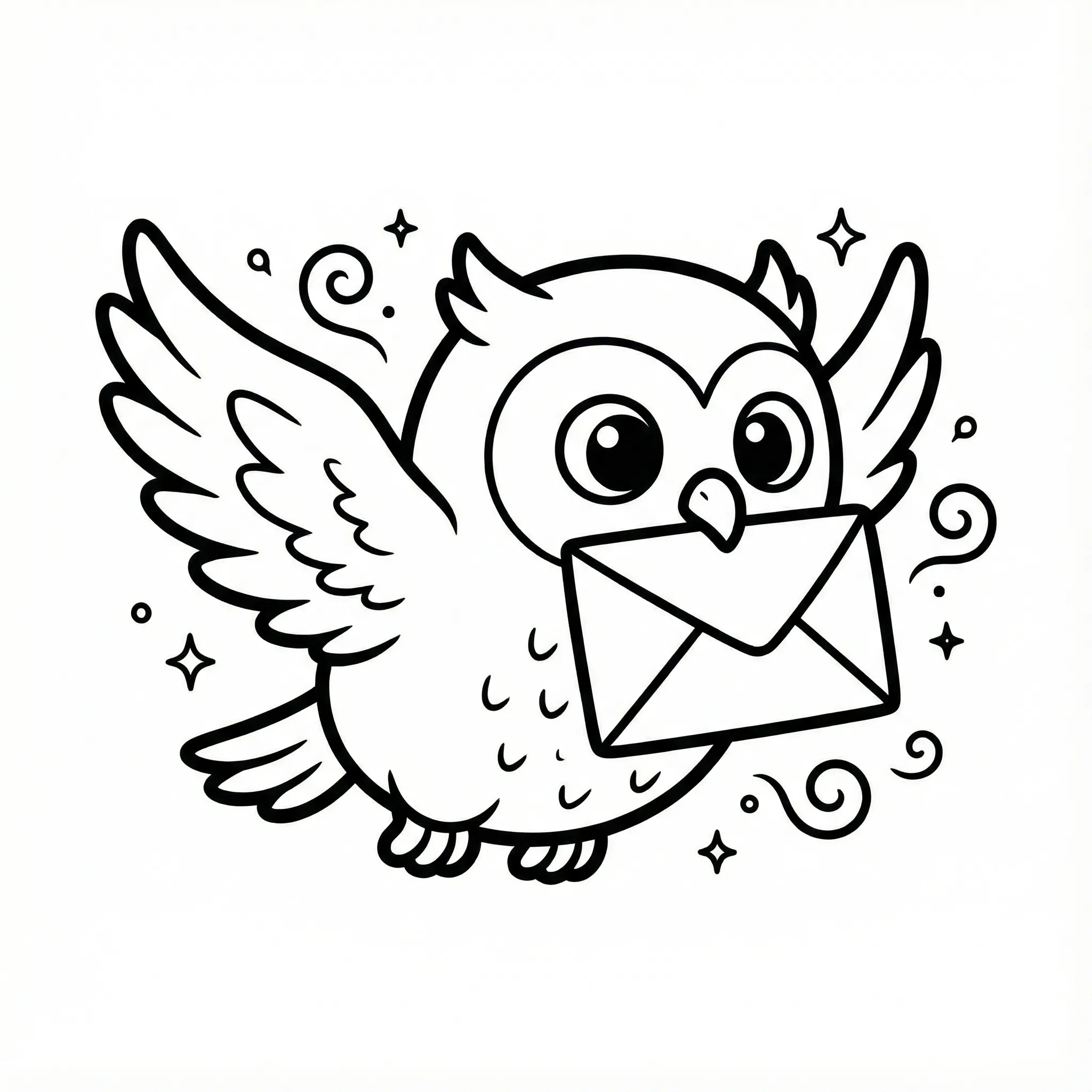 Búho 17 para colorear para primaria