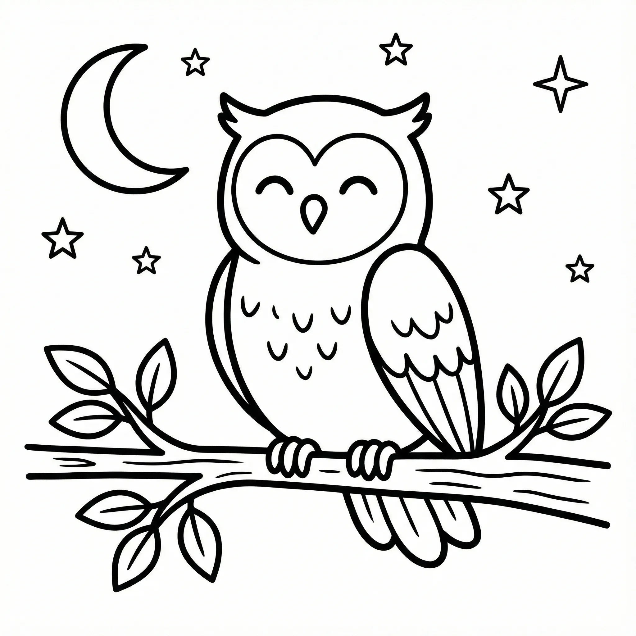 Búho 2 de niño para colorear para imprimir