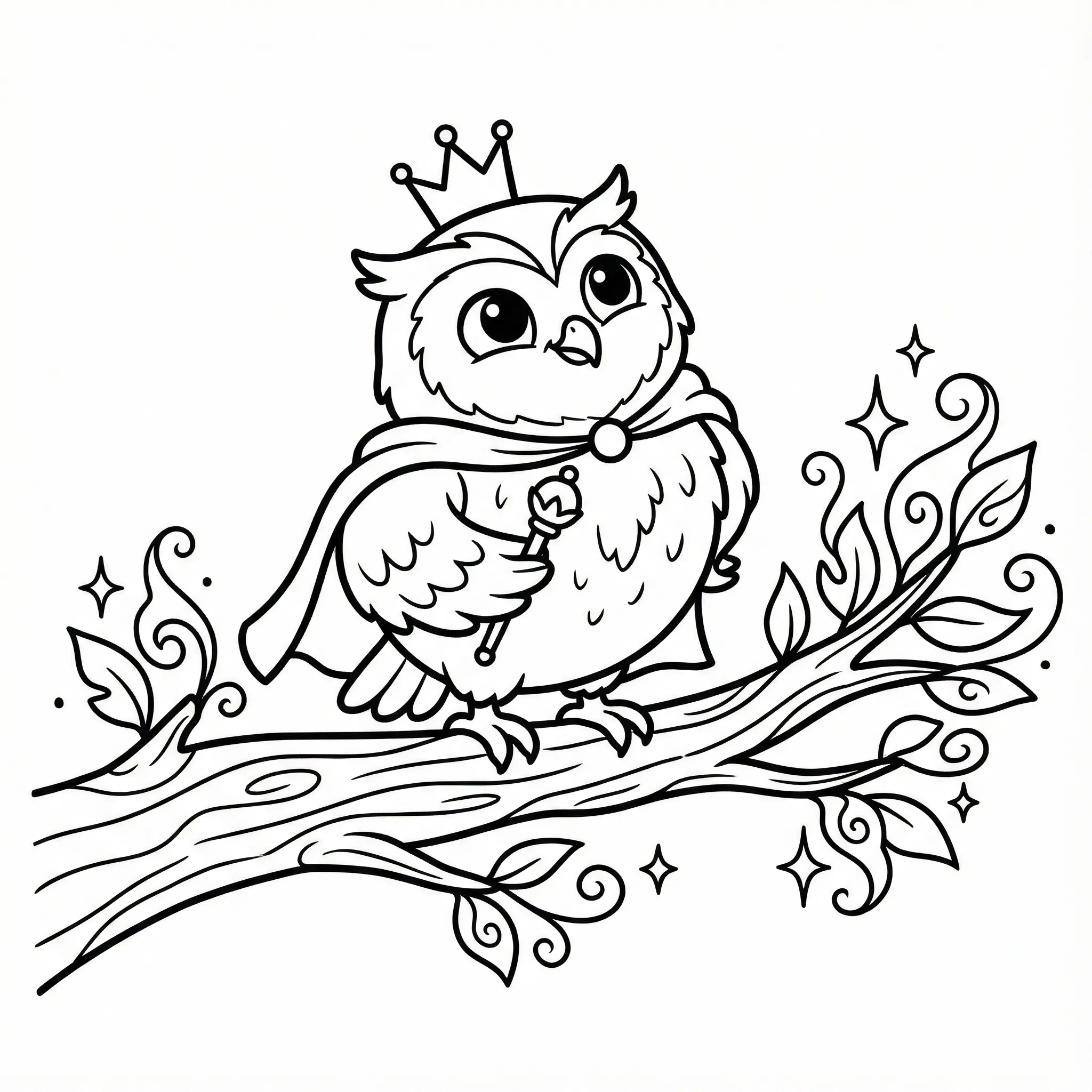 Búho 5 para colorear para imprimir para niño de 12 años