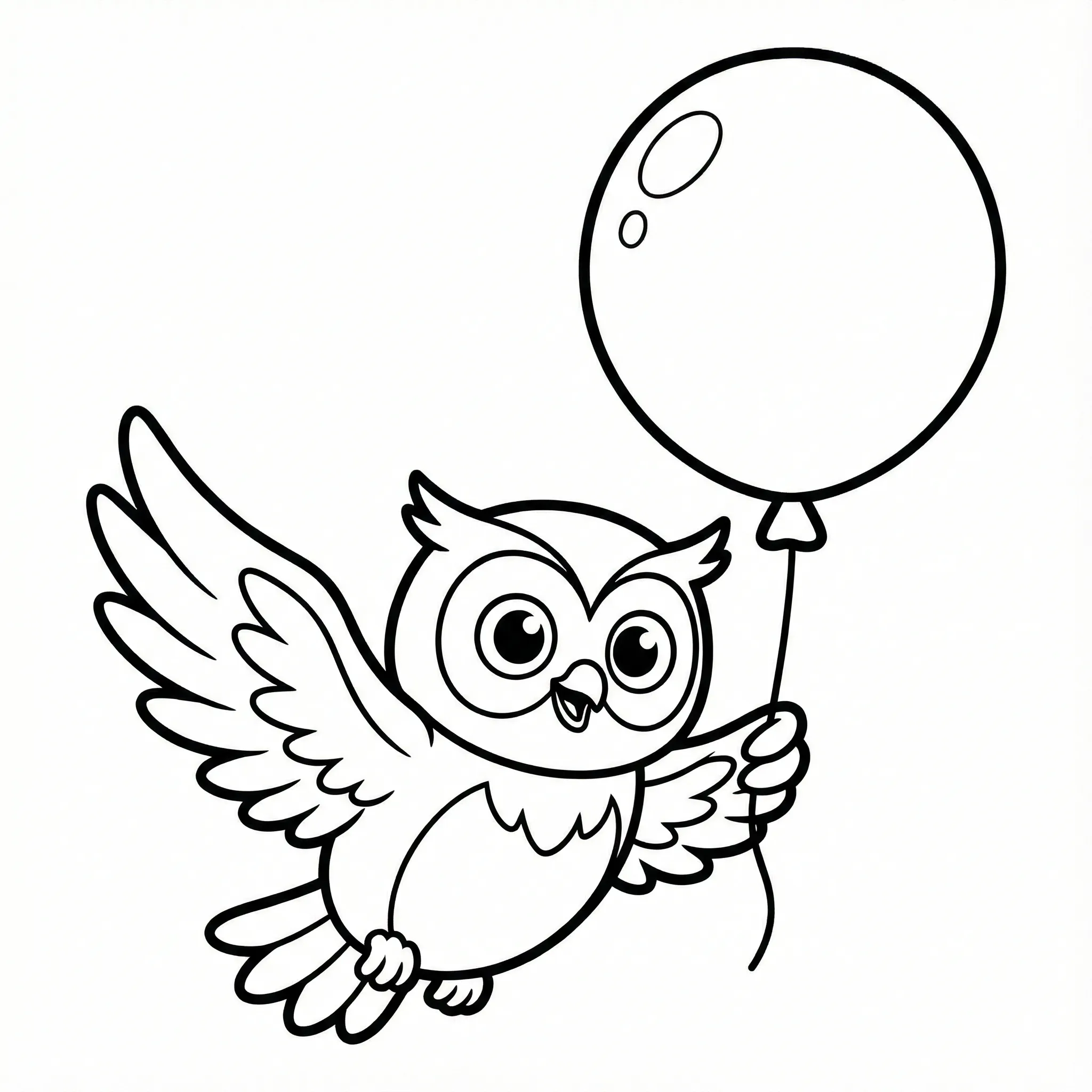 Búho 8 para colorear para niño de 2 años