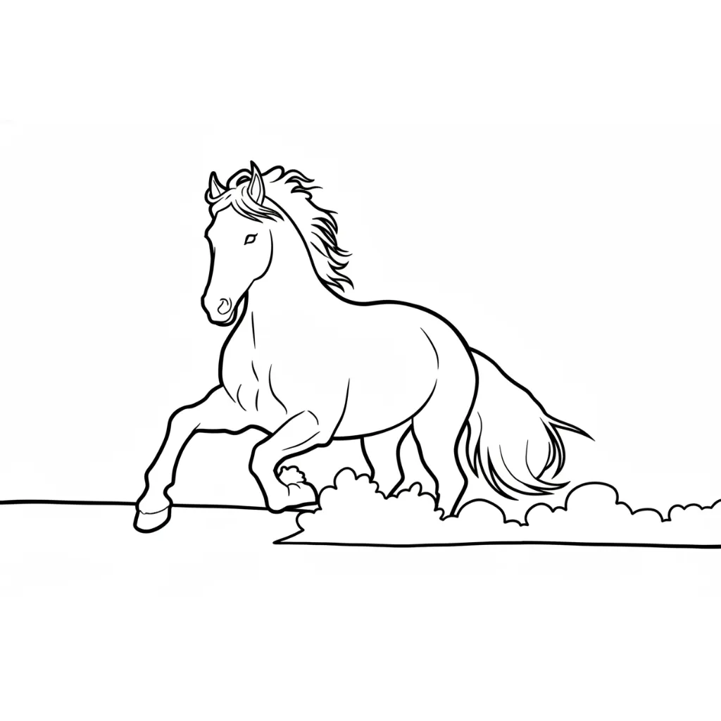 Caballos 11 para dibujar en línea