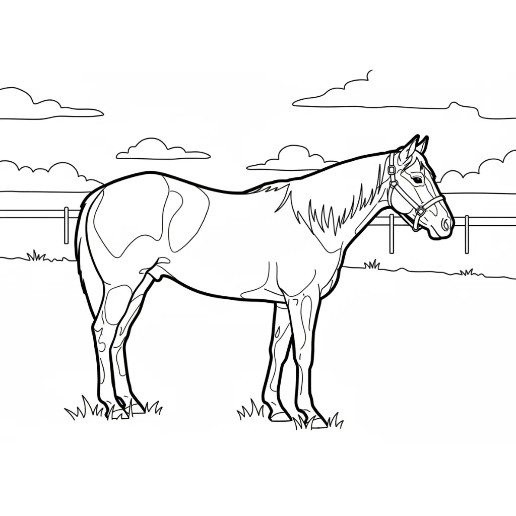 Caballos 12 para colorear gratis para imprimir