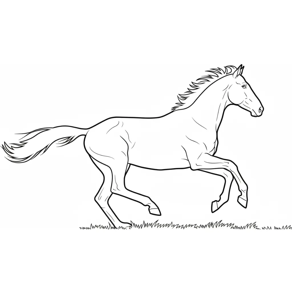 Caballos 15 para colorear para niño de 7 años