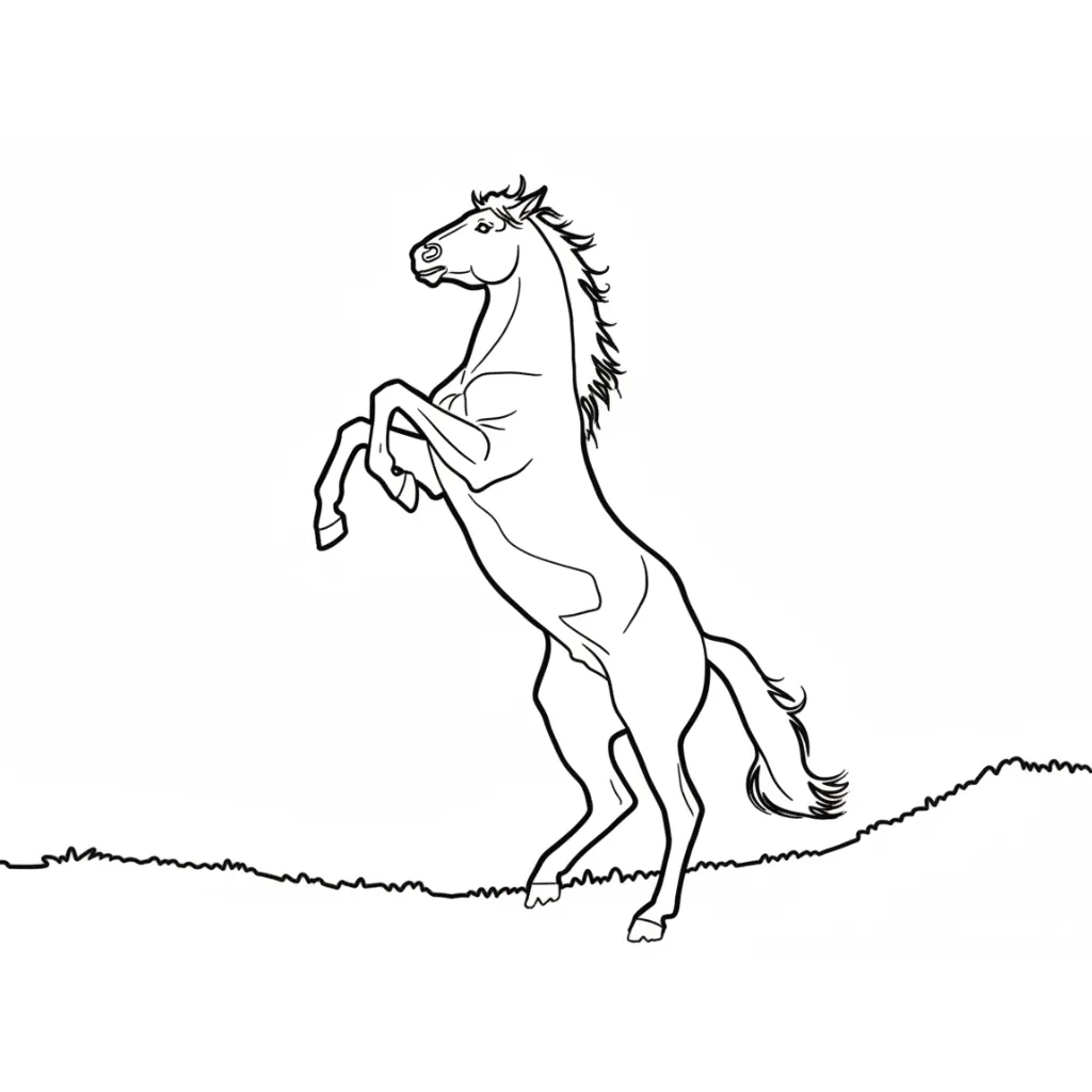 Caballos 16 para colorear y dibujo para imprimir