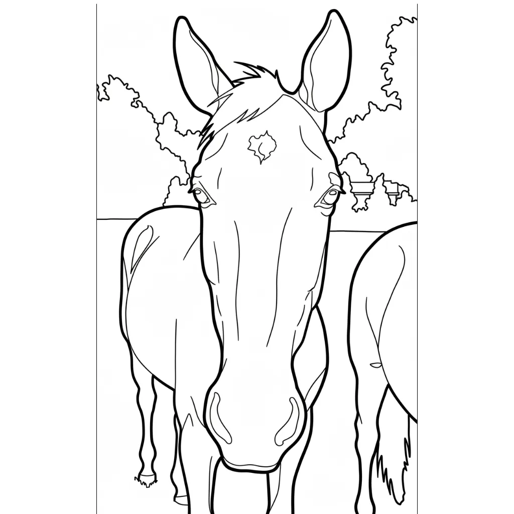 Caballos 18 para colorear para niño para imprimir gratis