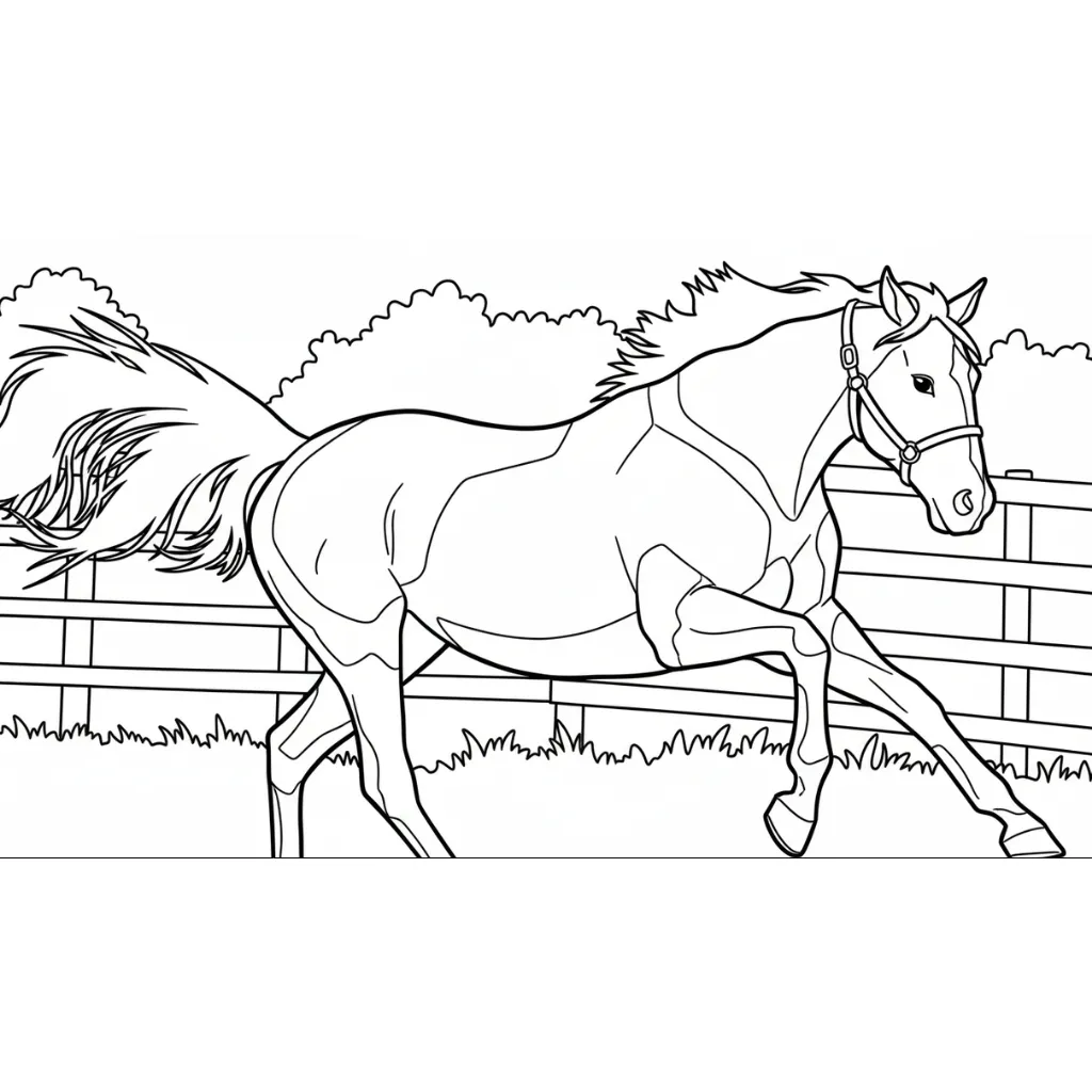 Caballos 5 para dibujar en línea