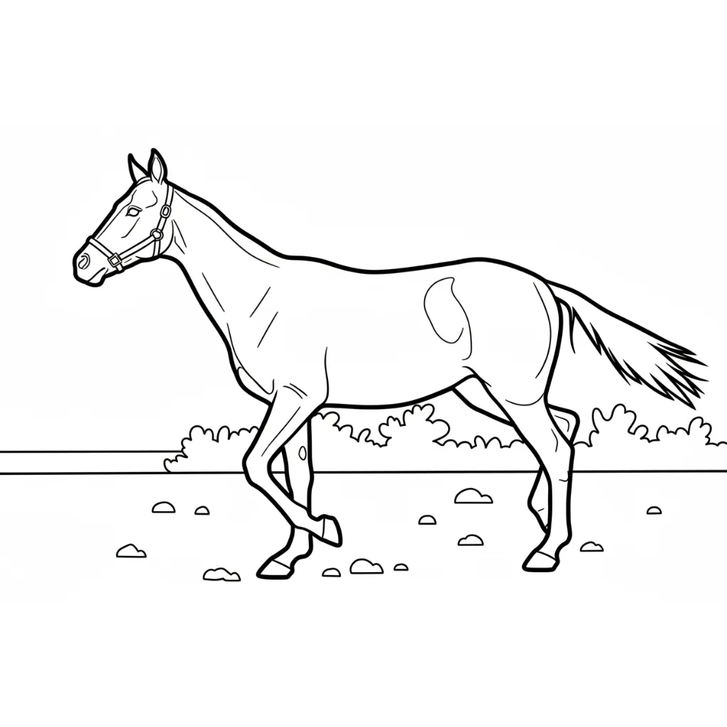 imprimir Caballos 9 para colorear gratis