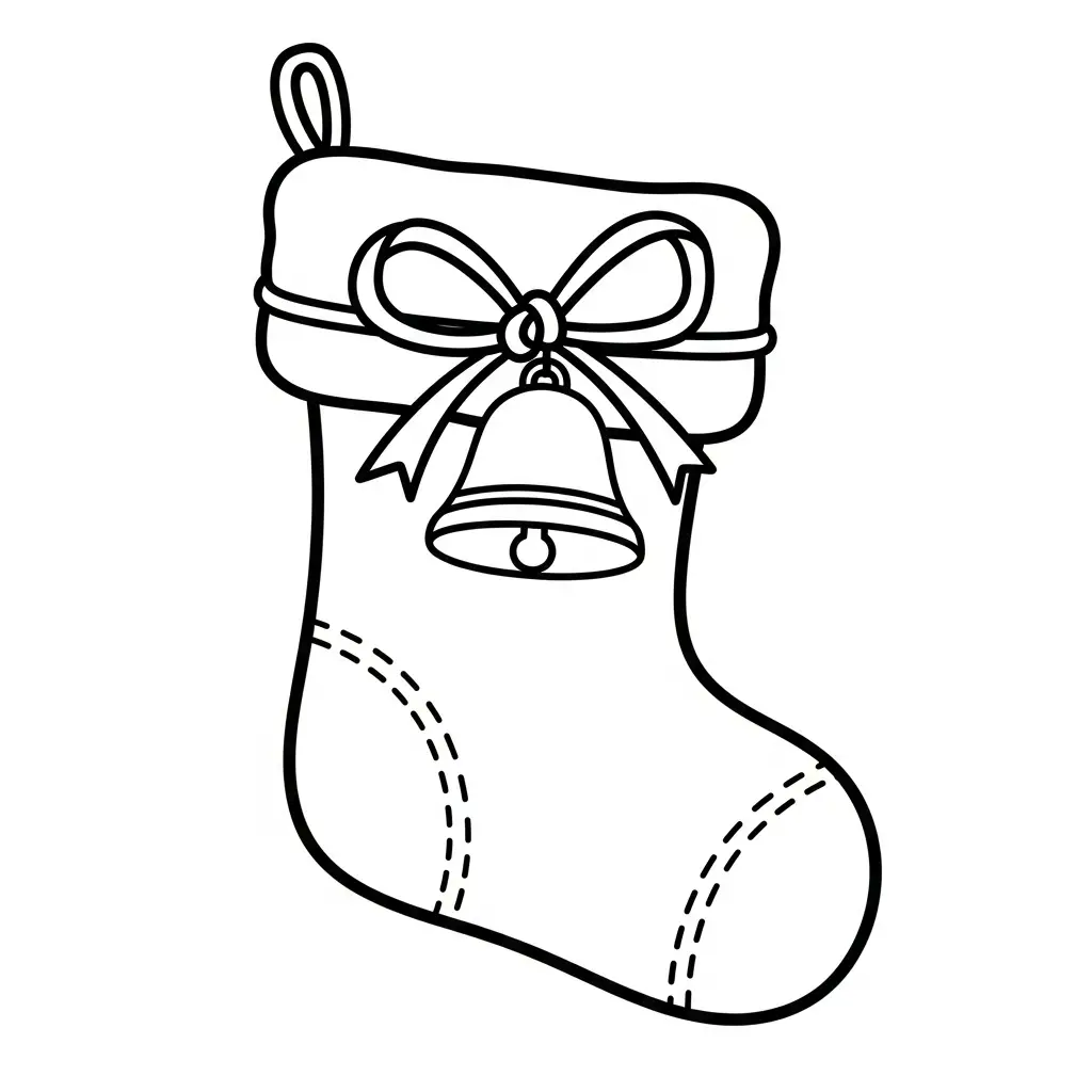 Calcetines de Navidad para colorear gratis para niños