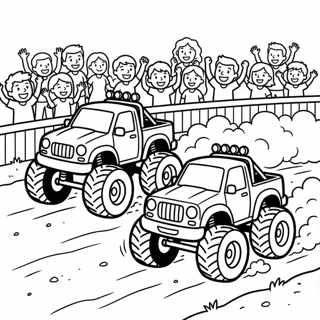 Camión Monstruo 1 para colorear para imprimir para niño de 6 años