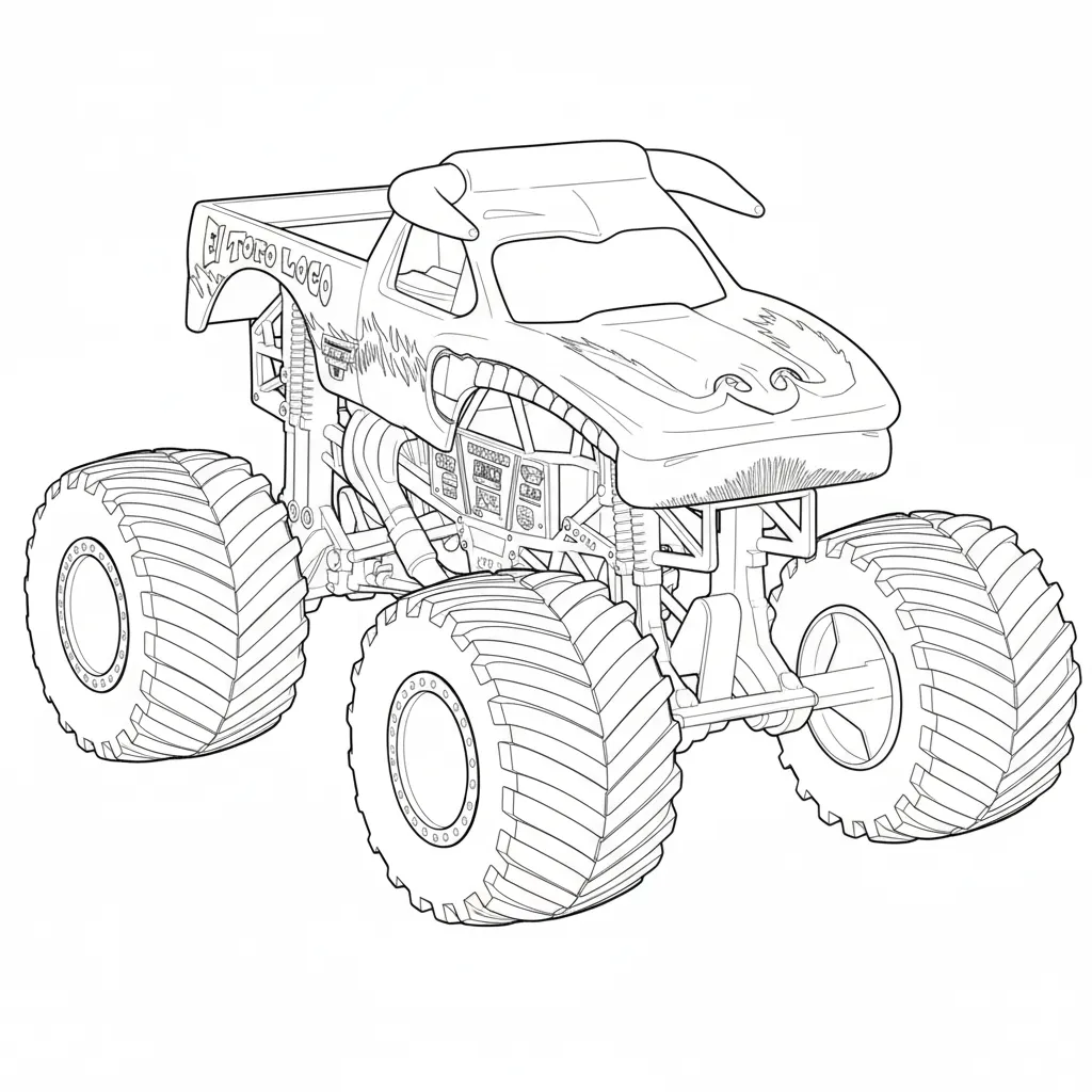 Camión Monstruo 13 para dibujar en línea