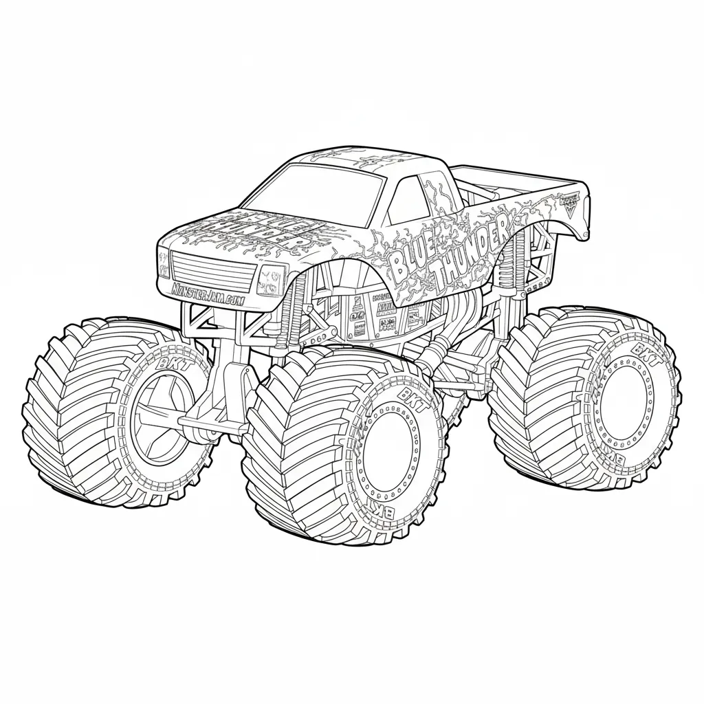 descargar Camión Monstruo 16 para colorear gratis