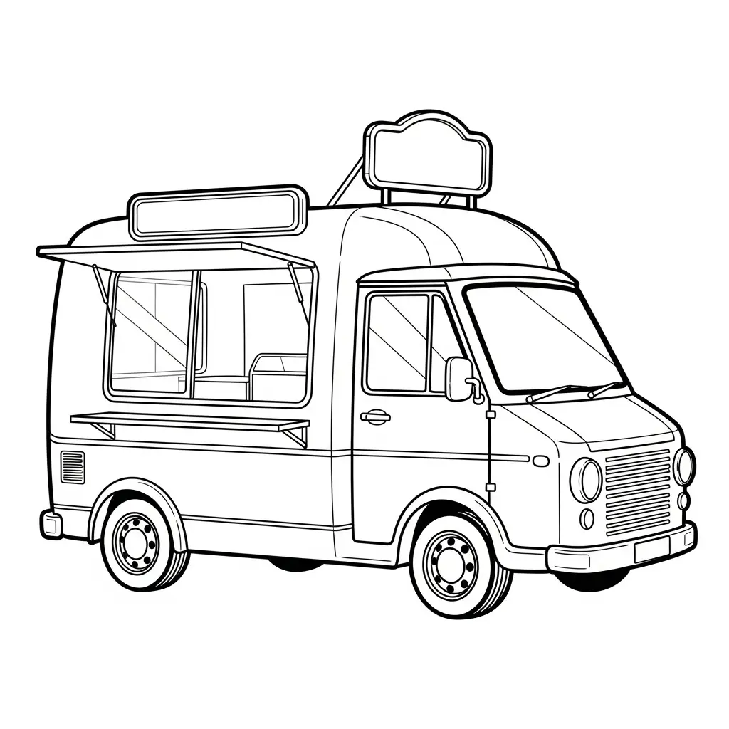 Camiones para colorear y recortar para imprimir