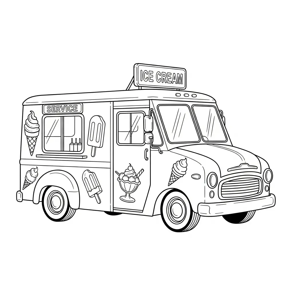 Camiones para colorear para niños para imprimir gratis