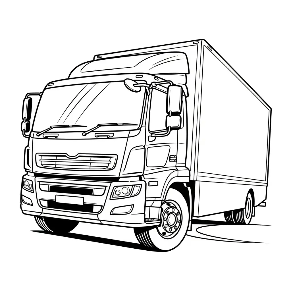 imprimir Camiones para colorear para niño