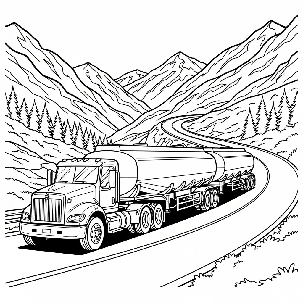 Camiones para colorear para imprimir gratis 1