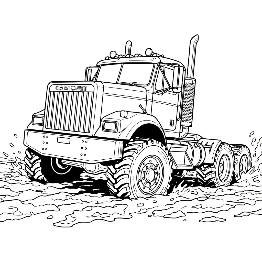 Camiones para colorear para descargar