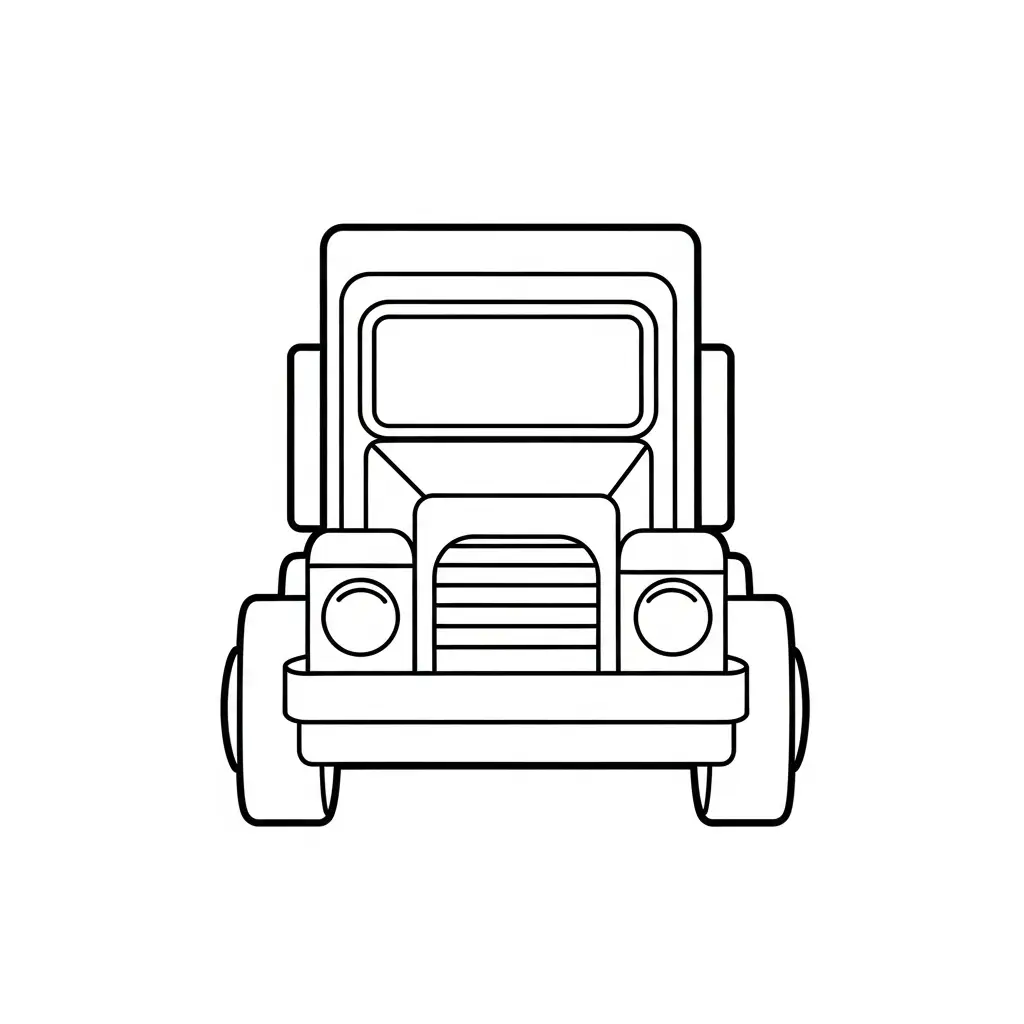 Camiones para colorear para niño de 6 años