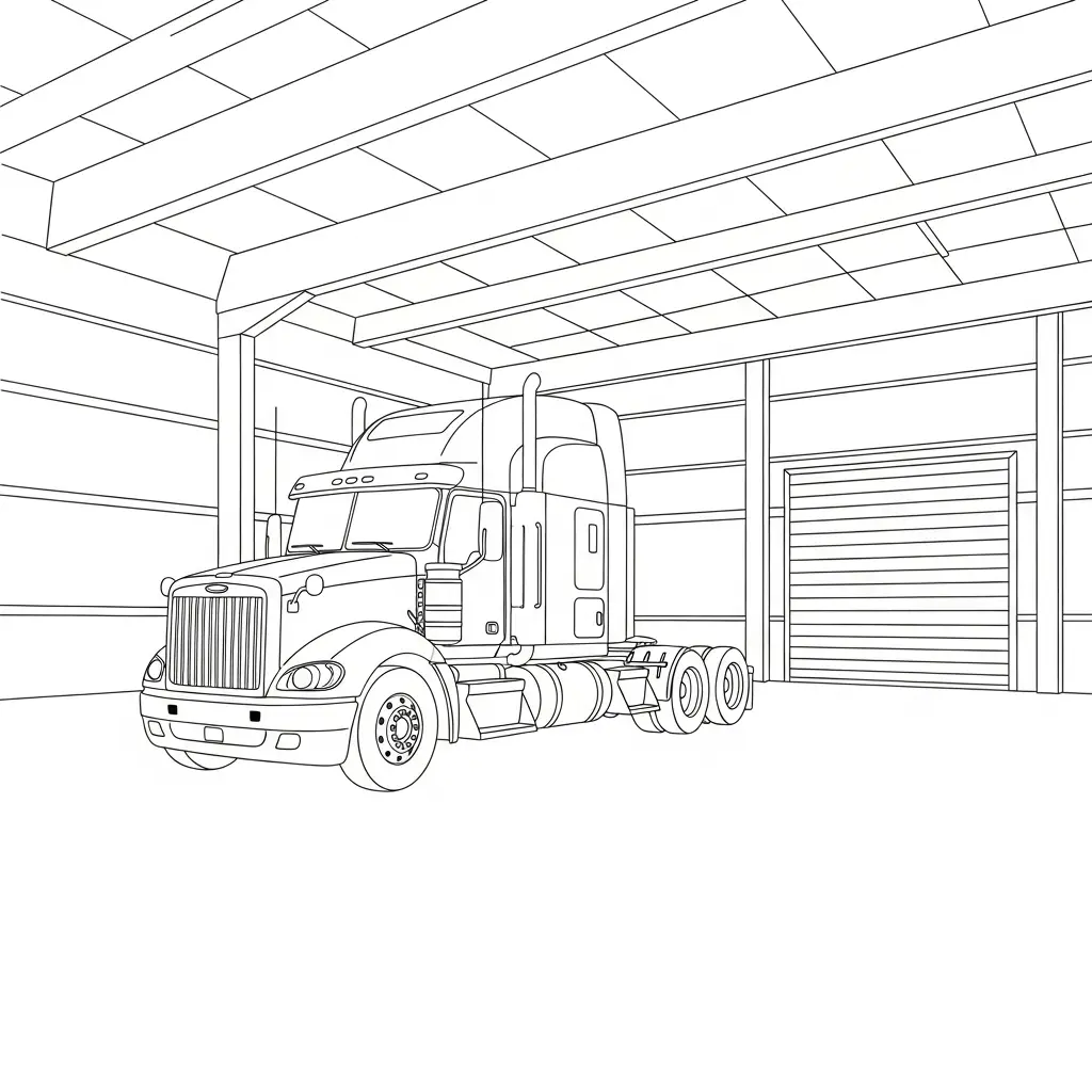 Camiones para colorear para niños para imprimir gratis 1