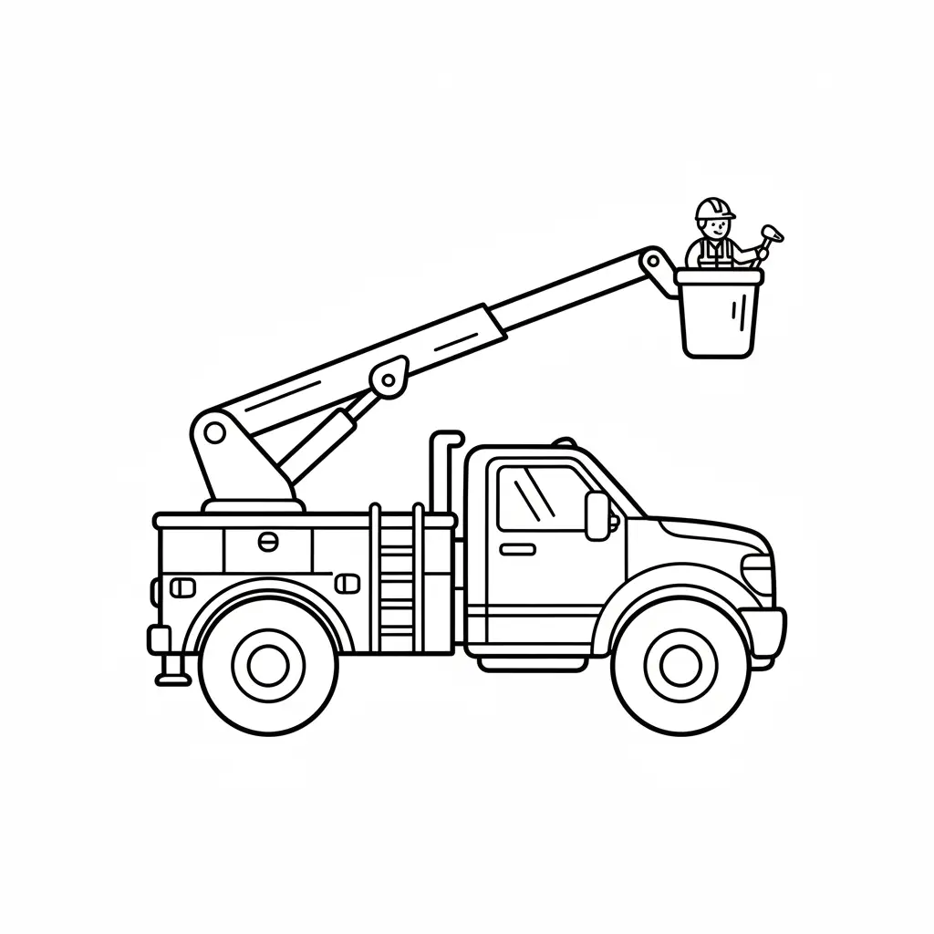 Camiones para colorear para imprimir para niños