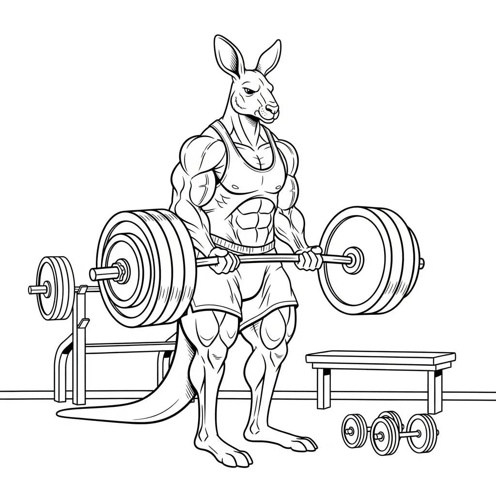 Canguros para colorear gratis para imprimir