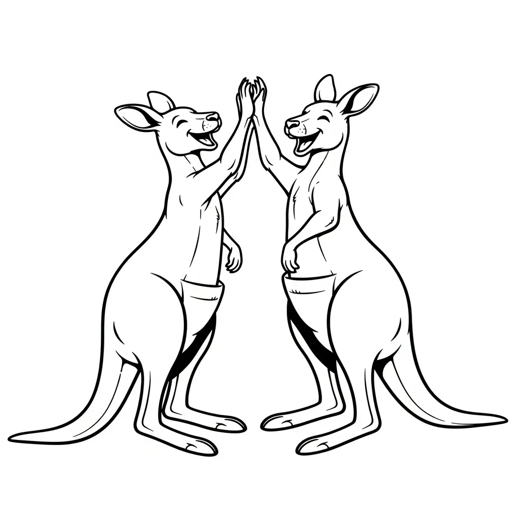 Canguros para colorear en línea para niño