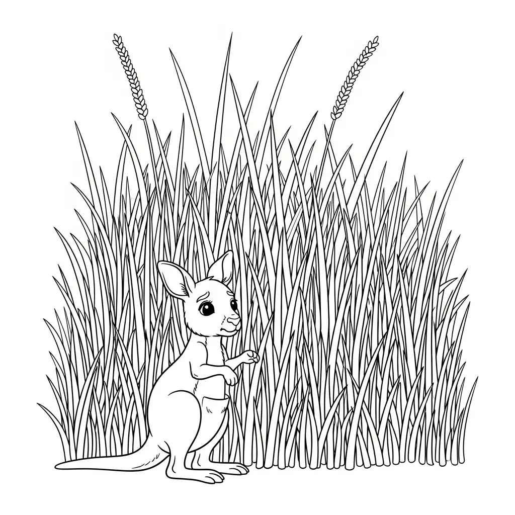 Canguros para colorear para imprimir pdf gratis 2