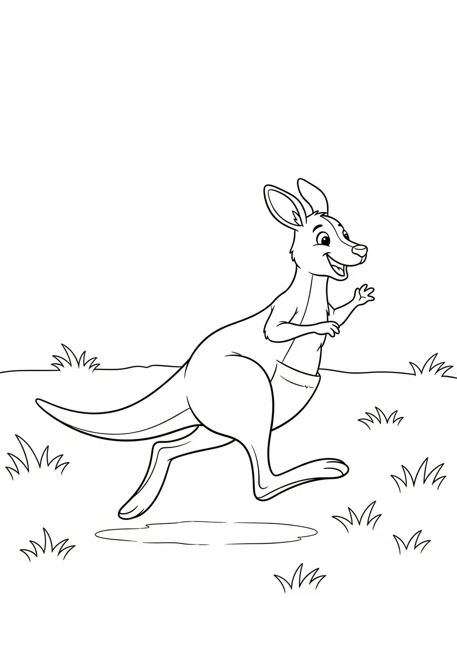 Canguros para colorear para descargar