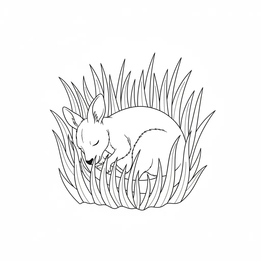 Canguros para colorear para niño de 3 años