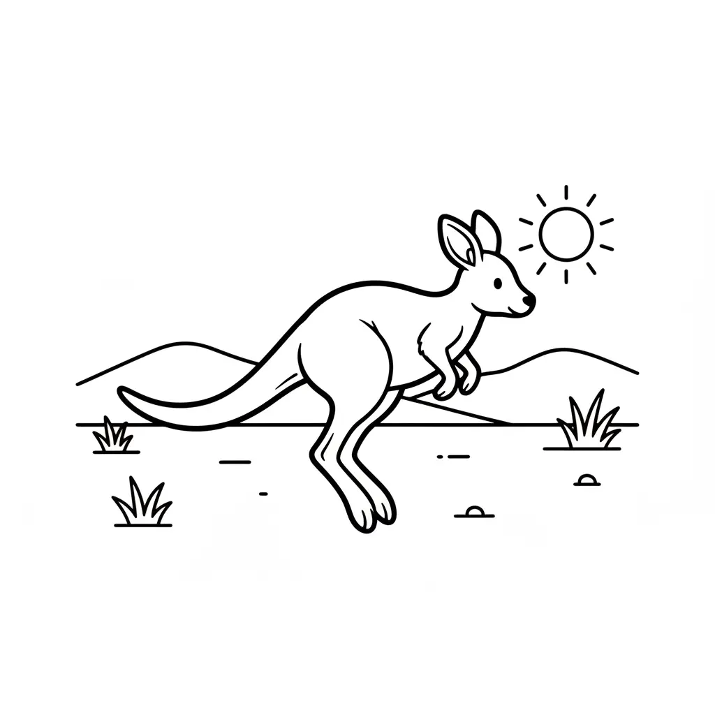 Canguros para colorear para imprimir para niño de 9 años