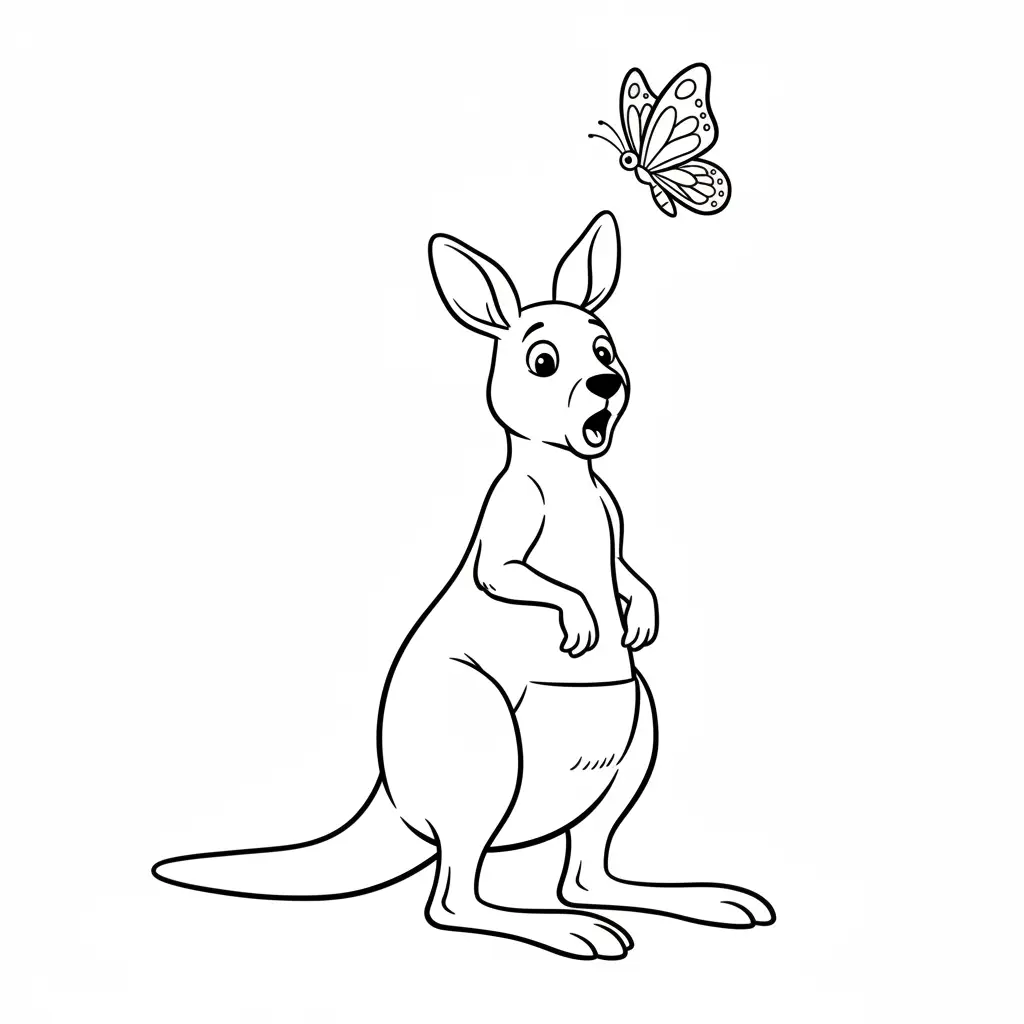 Canguros para colorear para imprimir gratis 1