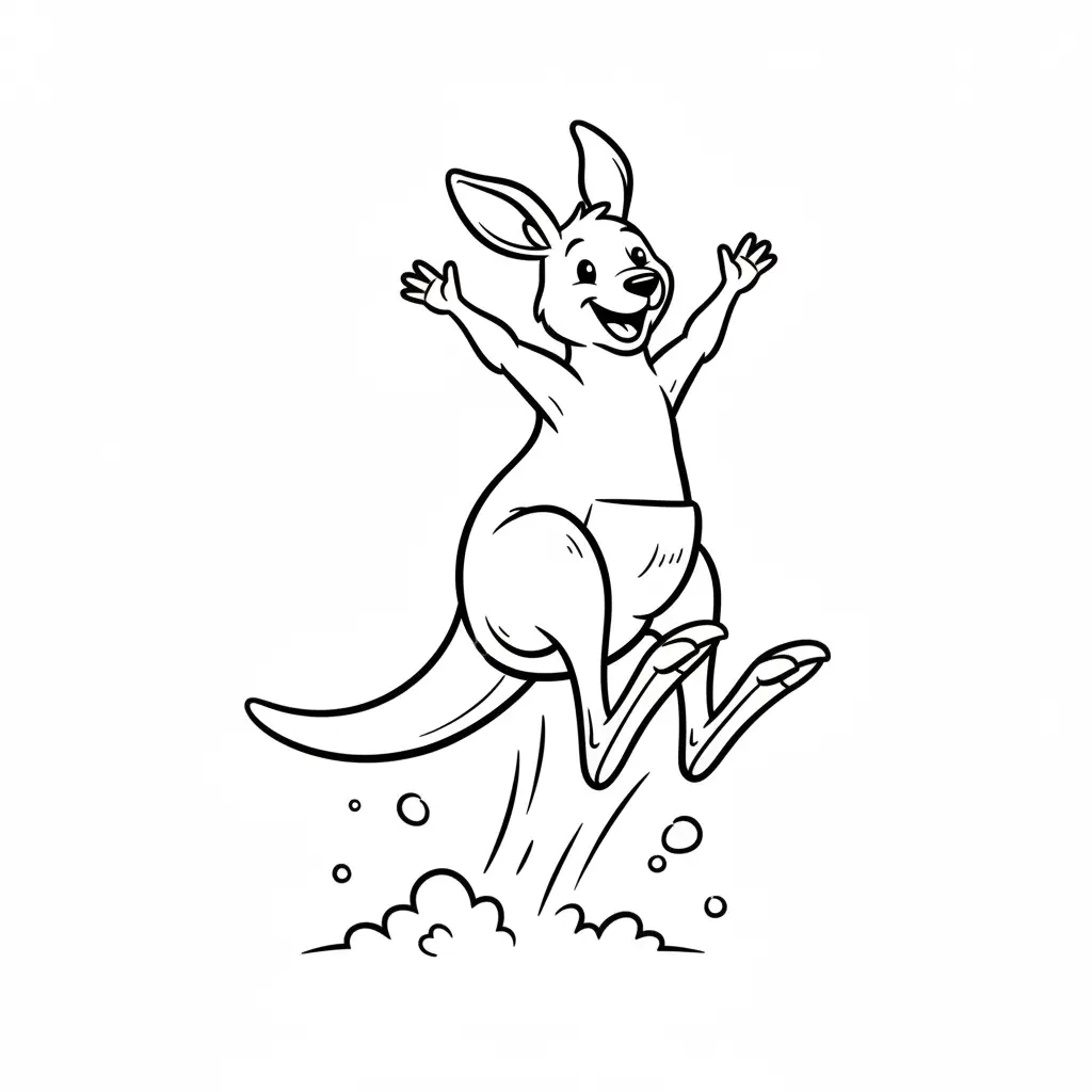 Canguros para colorear gratis