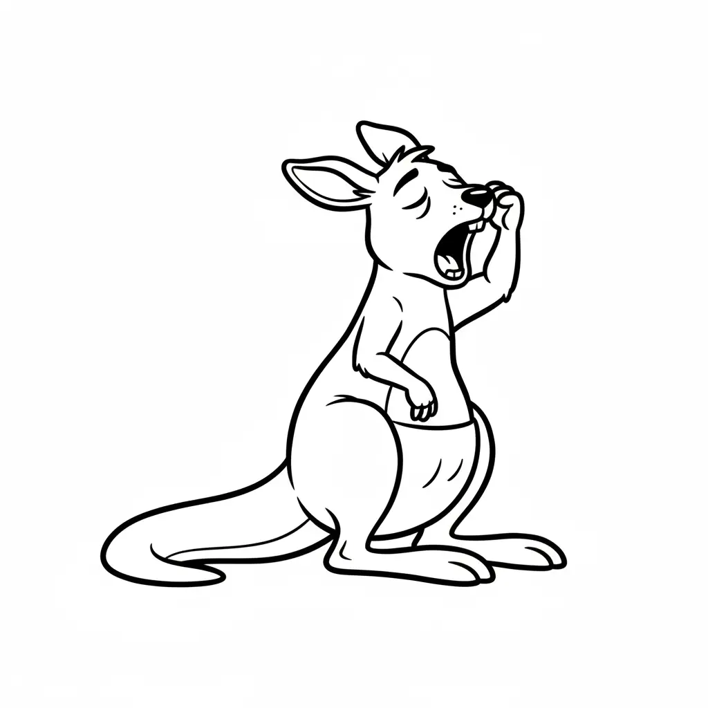 imagen de Canguros para colorear para niño