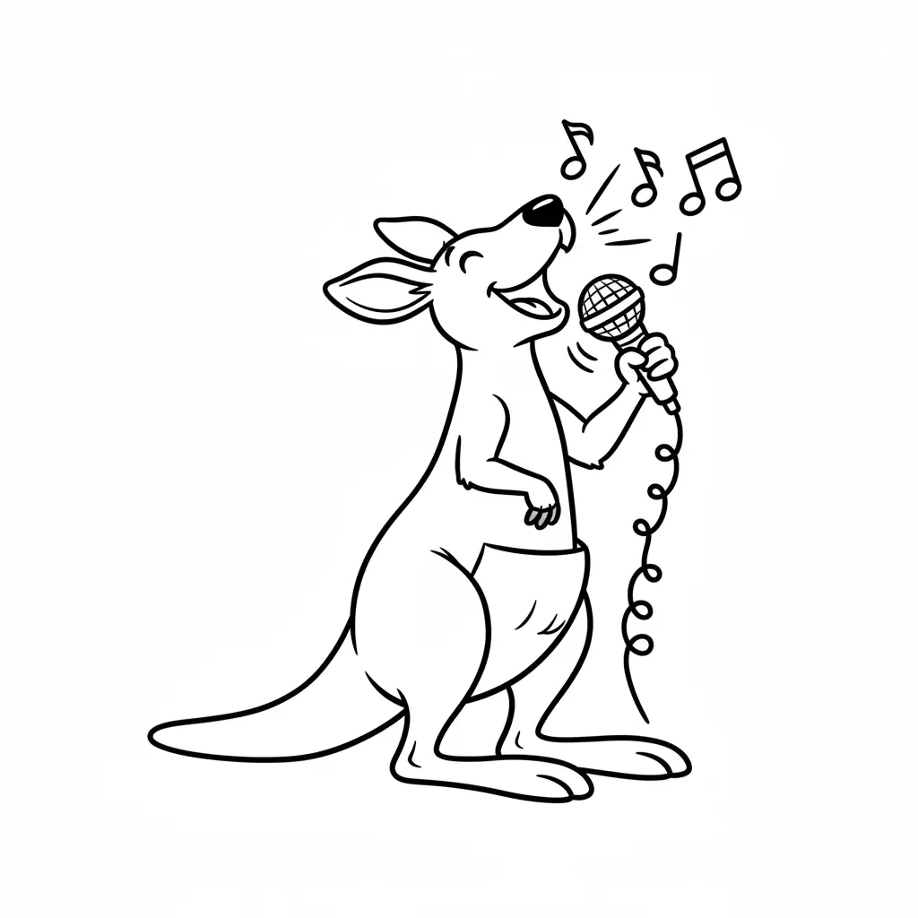 Canguros para colorear para imprimir pdf gratis