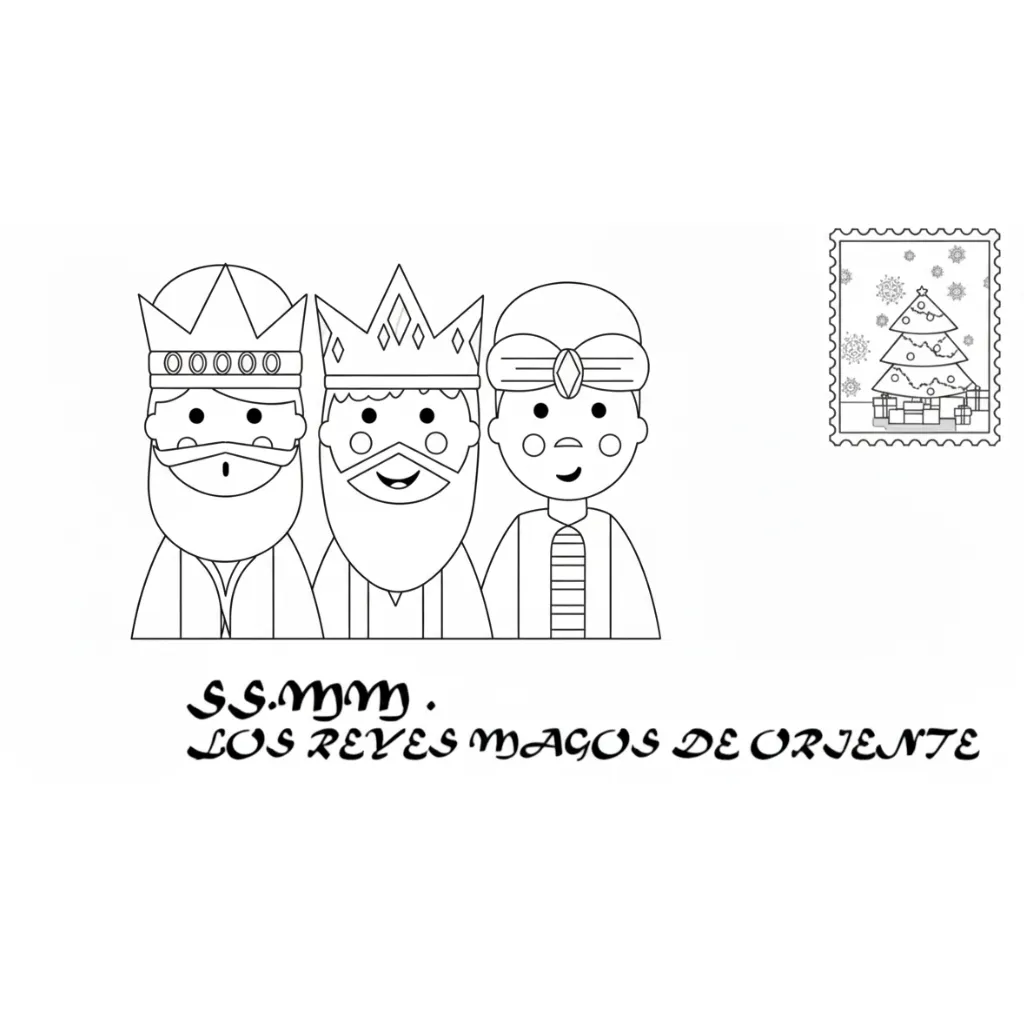 Carta Reyes Magos 13 para colorear en línea gratis