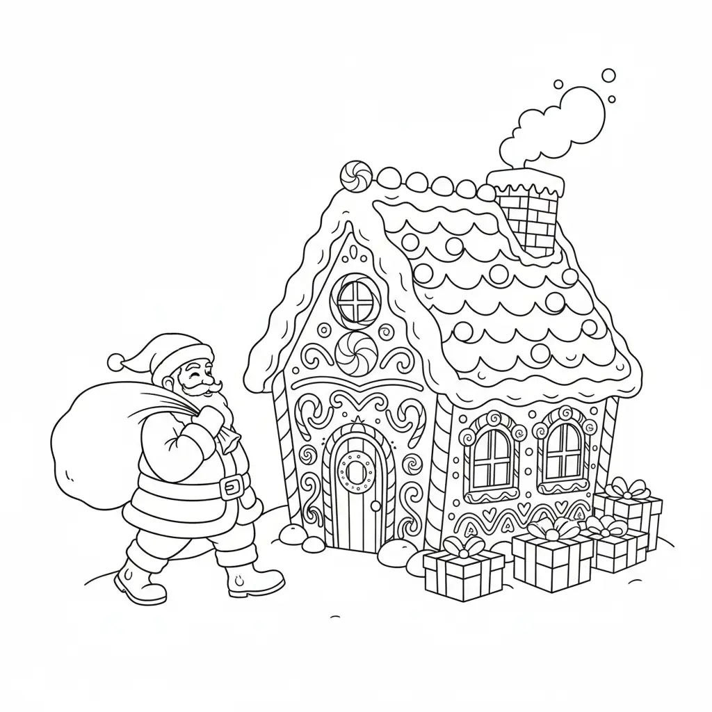 para imprimir Casa de Jengibre para colorear gratis