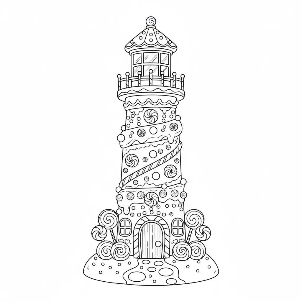 Casa de Jengibre para colorear en línea