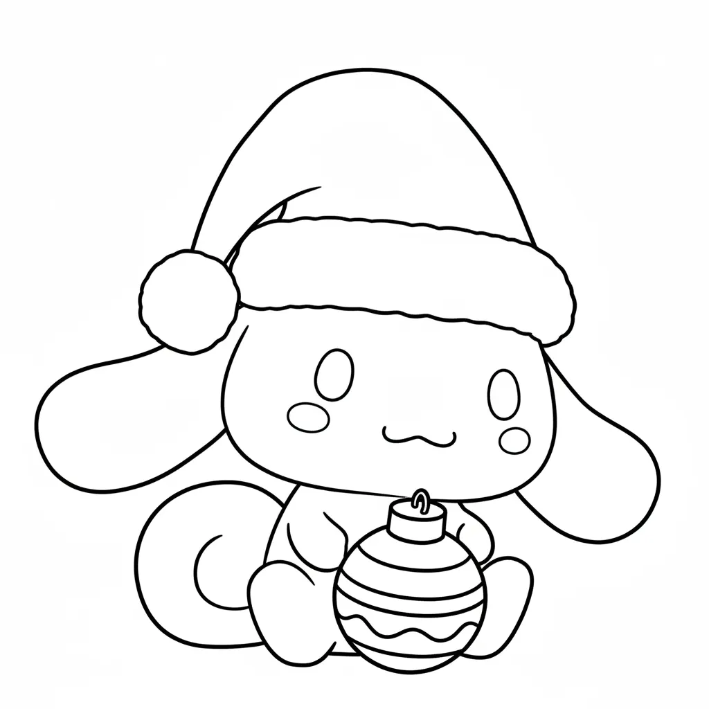 Cinnamoroll de Navidad 3 para colorear en línea
